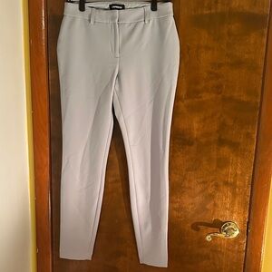 Express Women's Light Blue Straight Leg Pants Skinny Mid Rise Stretch 6R